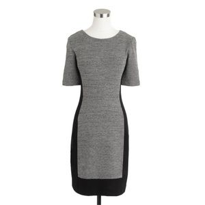 J Crew Paneled Colorblock Stretch Dress in Heather Gray.